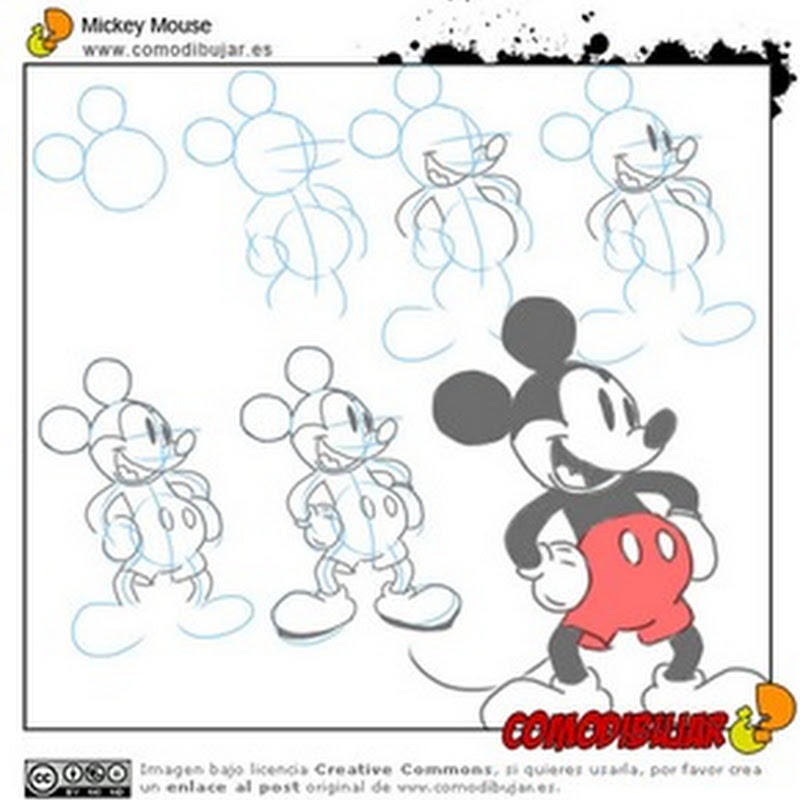 Como dibujar a Mickey Mouse y Snoopy