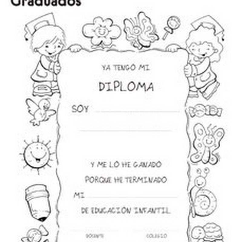 Diplomas para educación infantil, para imprimir