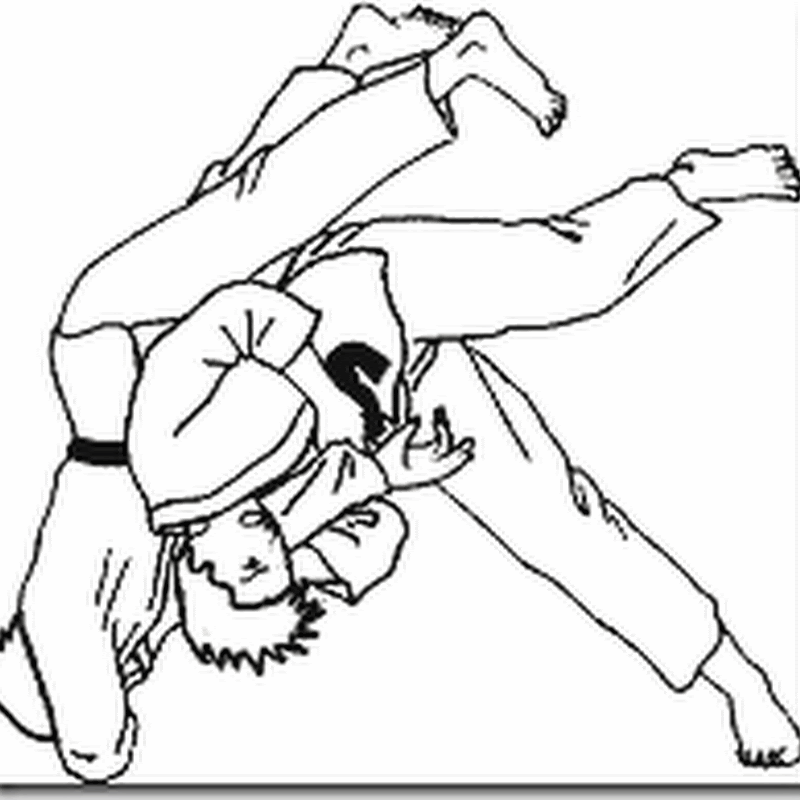Dibujos para colorear de artes marciales, judo y karate