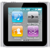 Apple iPod nano Features & Specifications, Available at Stores sony dash ipad alternative samsung galaxy tab image voiceover multitouch live fm radio