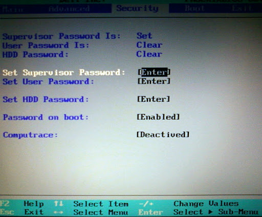 BIOS Password Security For Laptop & Desktop Computers, Set Supervisor Password BIOS Password Security For Laptop & Desktop Computers, Provide Another Layer of Security