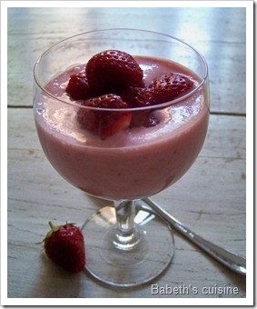 yaourt aux fraises