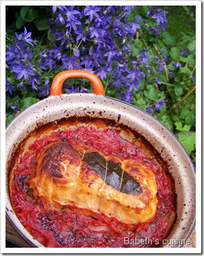 rôti saumon saint jacques à la tomate