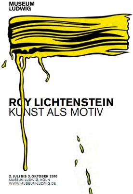 Poster of the exhibition Roy Lichtenstein: Kunst als motiv at Museum Ludwig, Cologne