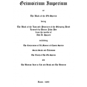 Grimoirium Imperium Or The Book Of The Old Spirits Cover