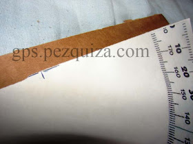 Marque o meio exato do transferidor