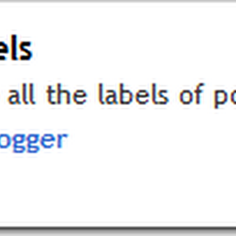 Label Cloud Widget Untuk Blogger / Blogspot
