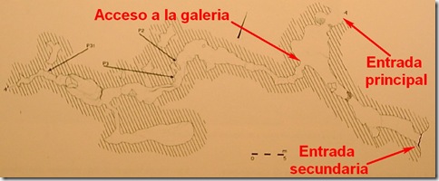Cova Fosca - planta - Vall d´Ebo - ubicación paneles principales