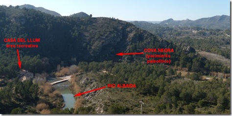 Vista de la Cova Negra desde la subida a Penya Blanca - Valencia
