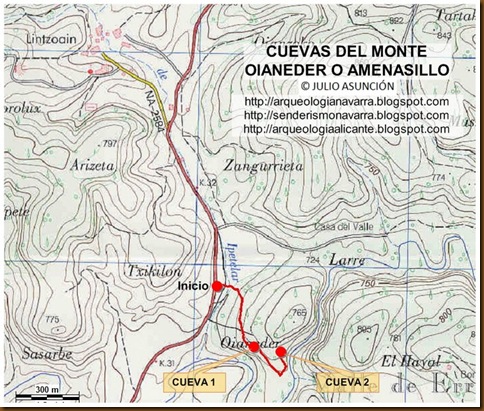 Mapa cuevas de Amenasillo