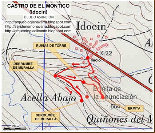 Mapa Castro del Montico - Idocin
