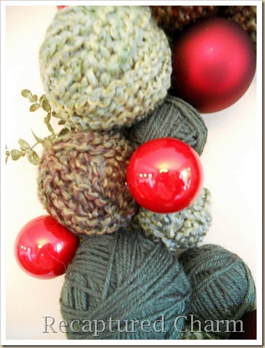 yarn christmas wreath 033a