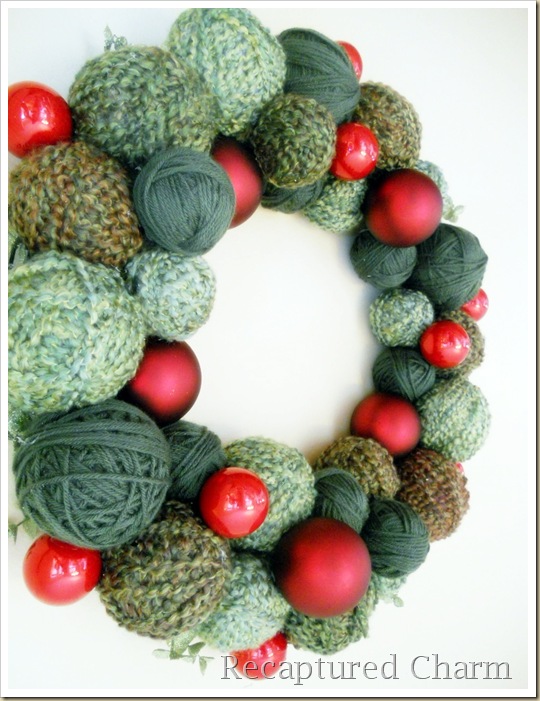 yarn christmas wreath 037a