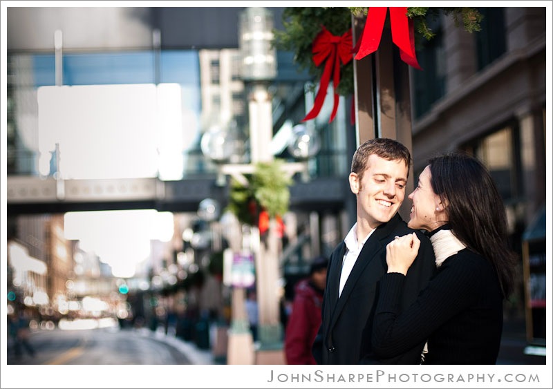 Nicollet Mall in Minneapolis Wedding Engagement Photography