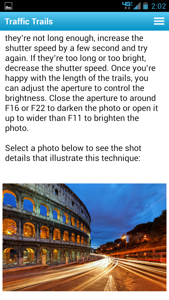 Photography Trainer Screen 2