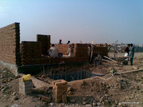 Walls construction progress on dec 9