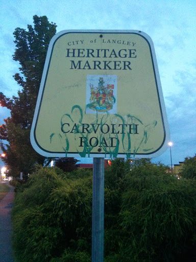Carvolth Road Heritage Marker, City of Langley