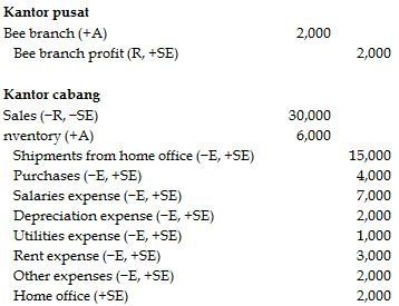 Accounting for sales agencies and branches