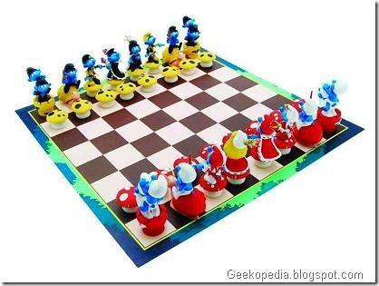 smurfs-chess-set