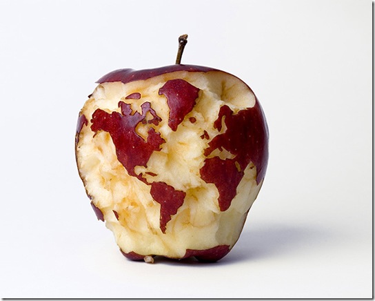 mundo en manzana