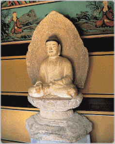 Cheongdo Seated stone Buddha statue at Unmunsa