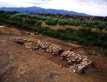 Gyeongsan stone coffin of ancient tombs in Joyeong-dong,