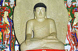 Uiseong The Statue of a Sitting Buddha in Gounsa Temple