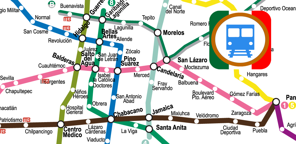 Метро мехико схема