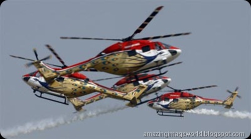 Advanced light helicopters display team 'Sarang'001