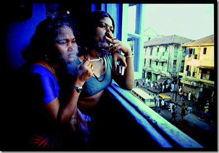 Saroja, a madam (left), with one of her girls