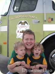 my three boys!  fire trucking (2)