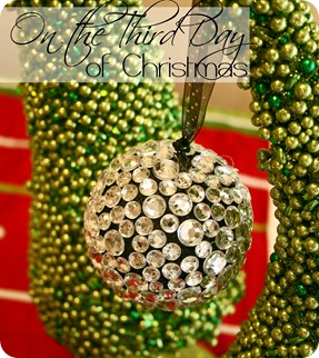 12 Days of Christmas - 3rd Day - Titled Jeweled Ornament - WhipperBerry