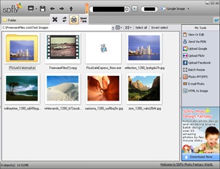 Using Fly Free Photo Editing & Viewer software