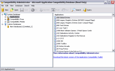 The Microsoft Application Compatibility Toolkit