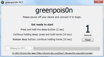 GreenPois0n iOS 4.2.1 Jailbreak