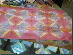 Clamped fabric - looks like angelfish kissing