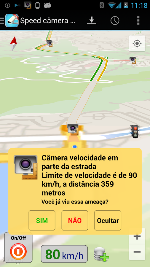   Speed ​​câmera detector (PRO): captura de tela 