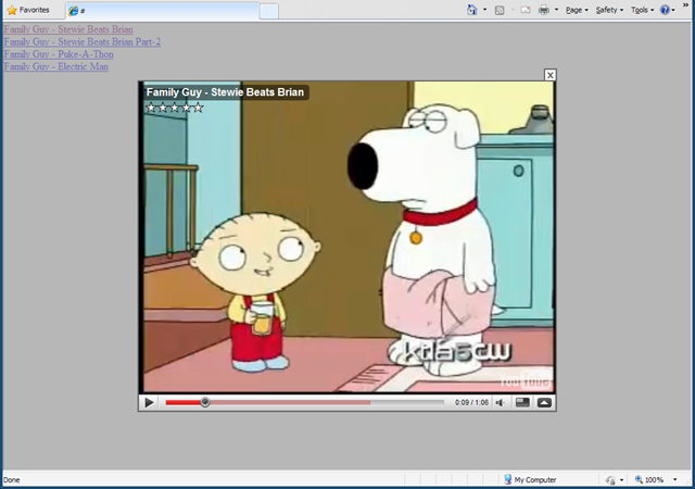 Popup YouTube Player Popup YouTube Player