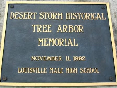 Desert Storm Memorial Tree arbor Male High School