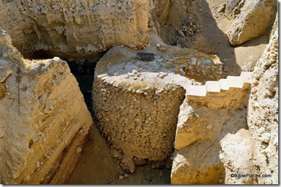 Jericho Neolithic tower from east, tb091504848 Jericho Neolithic tower from east, tb091504848