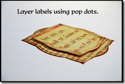 Label with pop dot w border