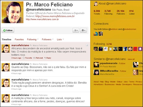 twitter deputado Marco Feliciano