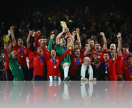 sepanyol meraikan kemenangan piala dunia 2010
