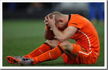 reaksi Sneijder ketika Belanda kalah