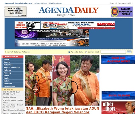 Agenda Daily Elizabeth Wong Khalid Ibrahim Picture