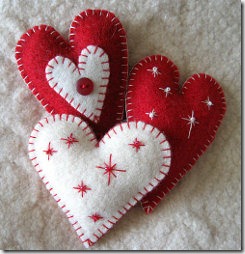 heart felt ornaments