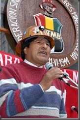 Bolivian president Evo Morales                                 
