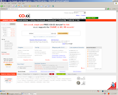 Cara Buat Web dengan www.co.cc