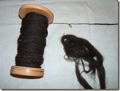 Black Welsh Mountain single and roving