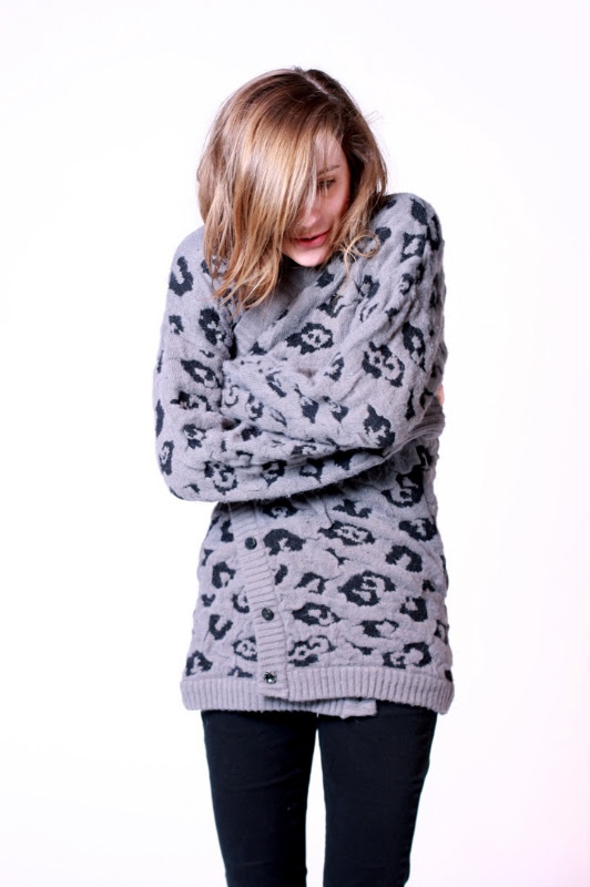 leopard chunky cardigan